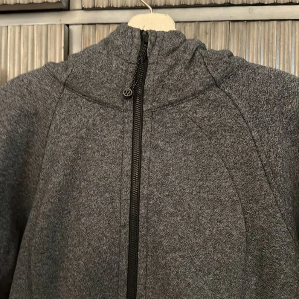 Lululemon Zippered Hoodie Sweatshirt grey size 8